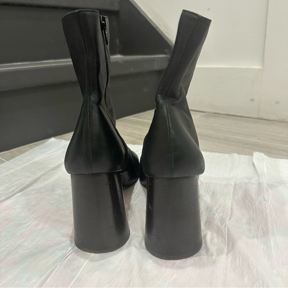 Celine Elliptic Nappa Lambskin Leather Black Heeled Ankle Boots Phoebe Philo 40 - Picture 8 of 15